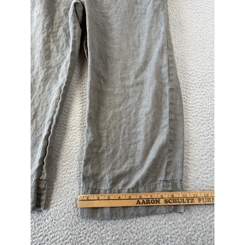Everlane Linen Picnic Jumpsuit Size 6 Green Sleeveless Wide Leg *Flaws